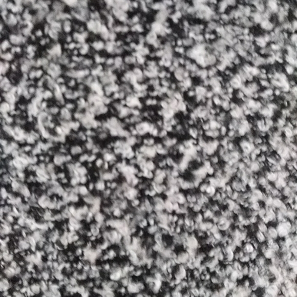 Elodie Asymmetrical Zip Tweed Look Collared Moto Jacket MEDIUM Black White - Picture 5 of 16